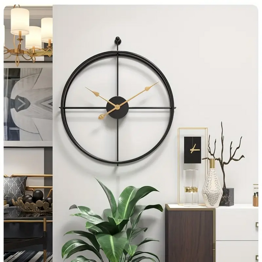 Modern Iron Art Metal Round Wall Clock