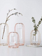 Modern Nordic Glass Vase with Metal Stand