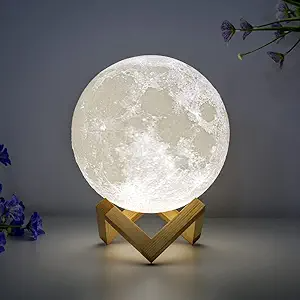 3D Printed Moon Lamp - 7.1IN Lunar Night Light