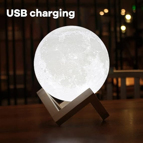 3D Printed Moon Lamp - 7.1IN Lunar Night Light