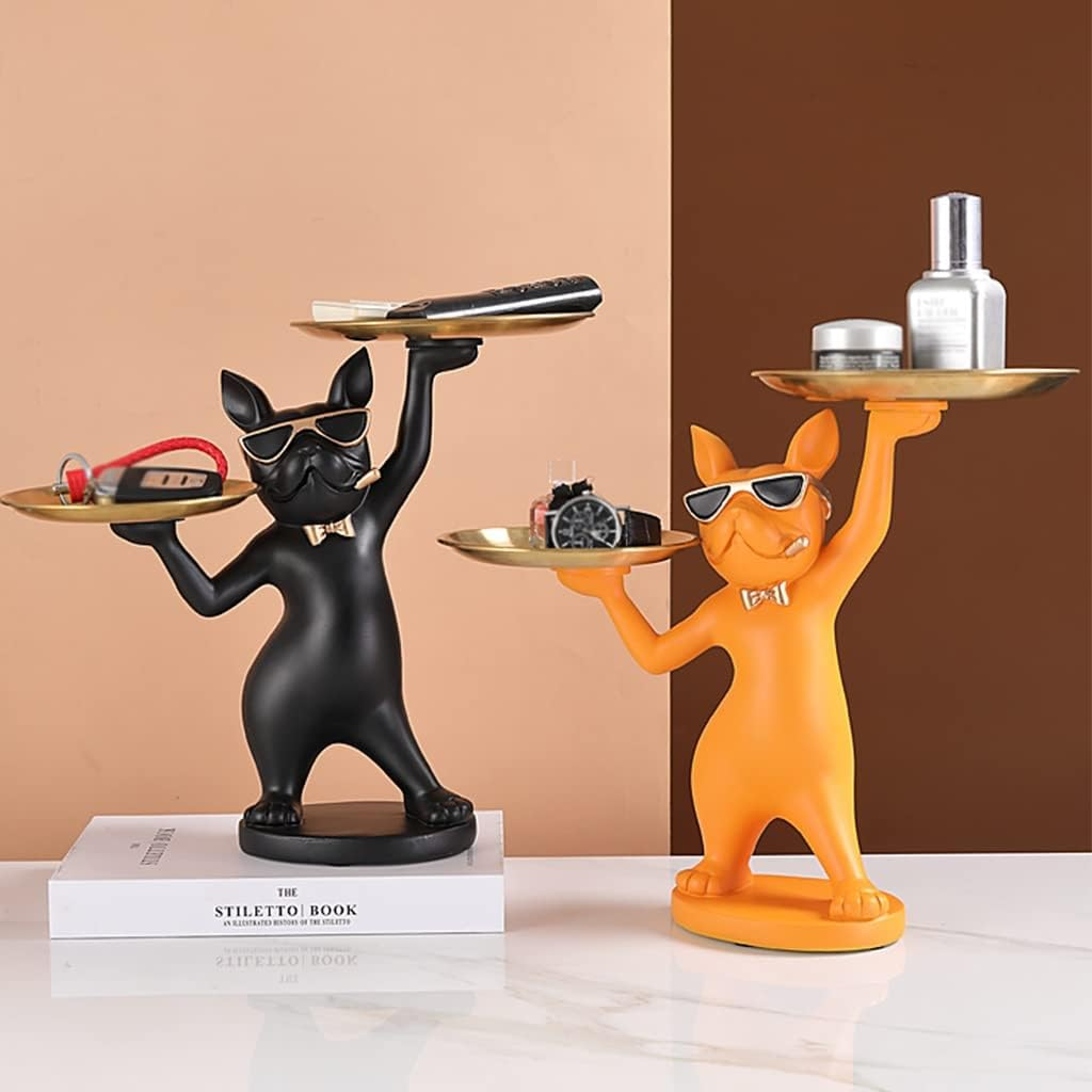 Dancing Dog Statue Key Tray