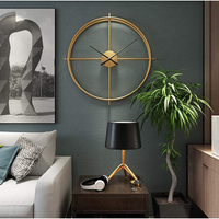 Scandinavian Gold Double Ring Wall Clock