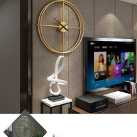 Scandinavian Gold Double Ring Wall Clock