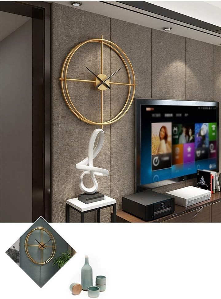 Scandinavian Gold Double Ring Wall Clock