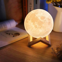 3D Printed Moon Lamp - 7.1IN Lunar Night Light