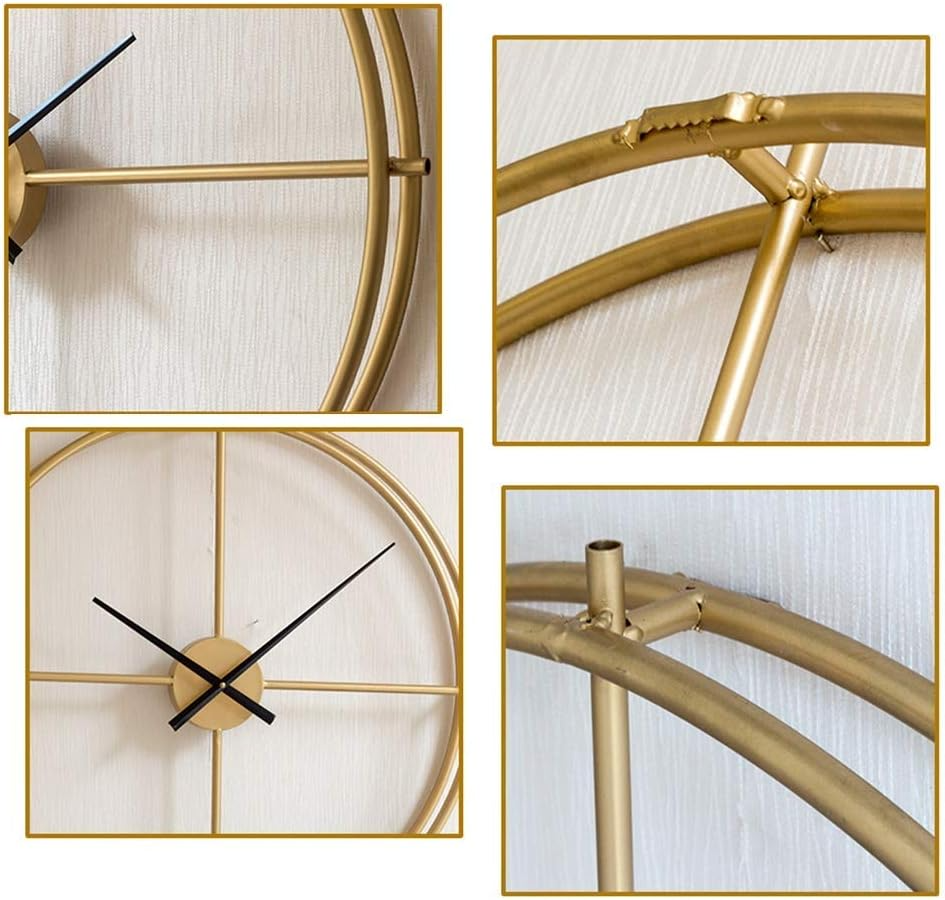 Scandinavian Gold Double Ring Wall Clock