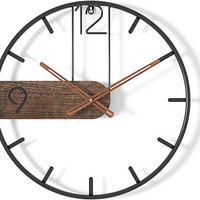 Modern Retro Wrought Iron Wall Clock