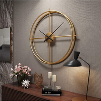 Scandinavian Gold Double Ring Wall Clock