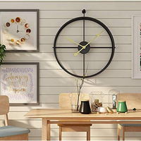 Modern Iron Art Metal Round Wall Clock