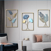 Gold Leaf Metal Wall Decor Set