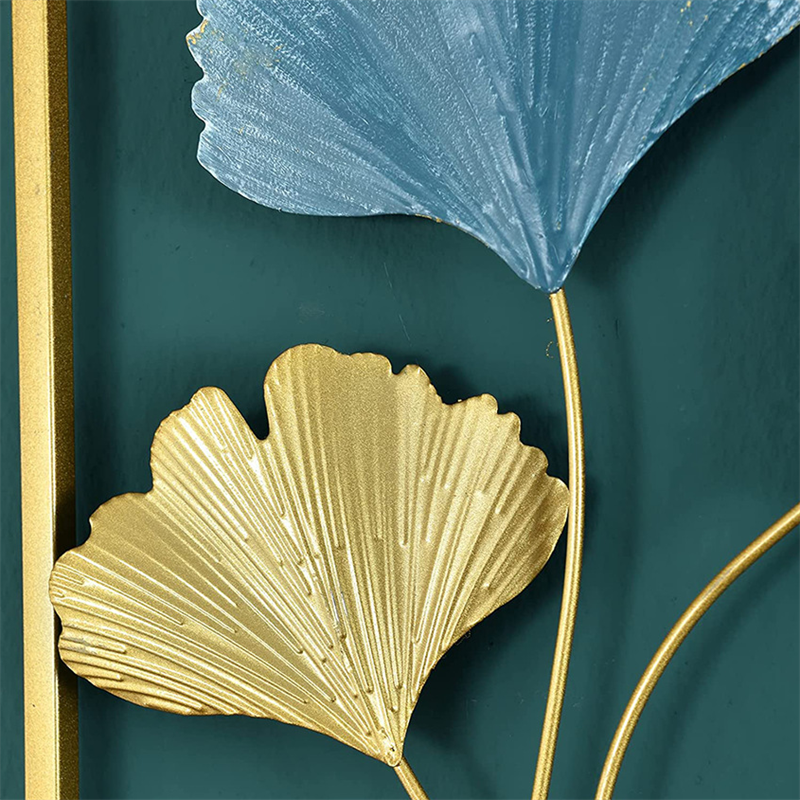 Gold Leaf Metal Wall Decor Set