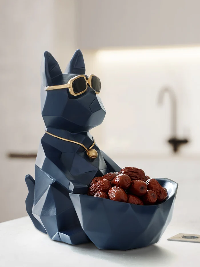 Dog Sculpture Key Bowl